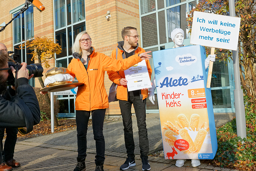 Foodwatch-Protestaktion: Alete lehnt Goldenen Windbeutel ab