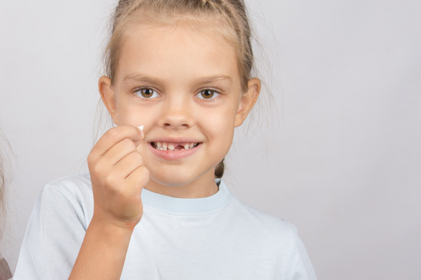 Bleibende Zähne mit Milchzähnen regenerieren