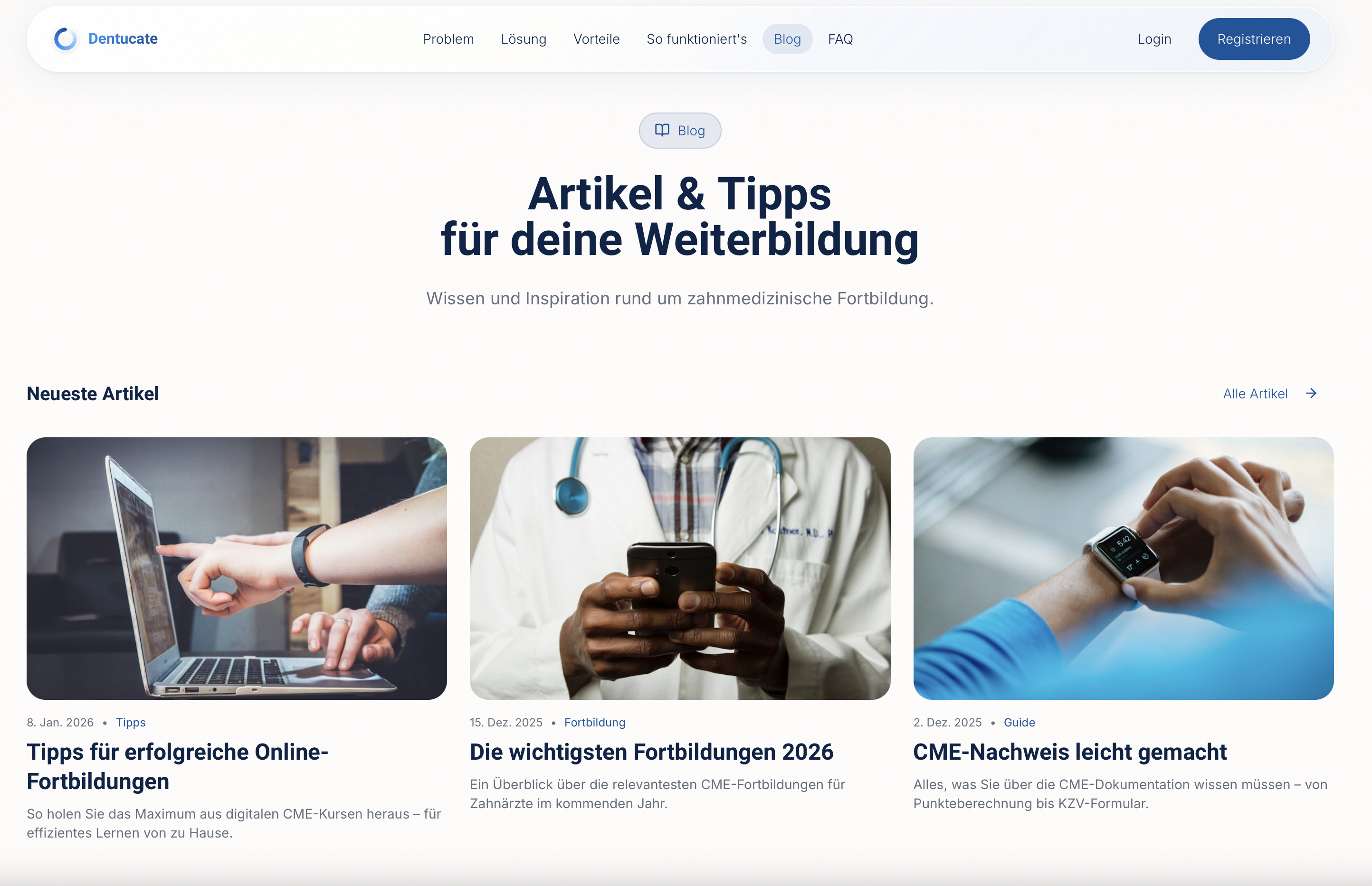 Dentucate – Die Plattform für zahnmedizinische Fortbildung